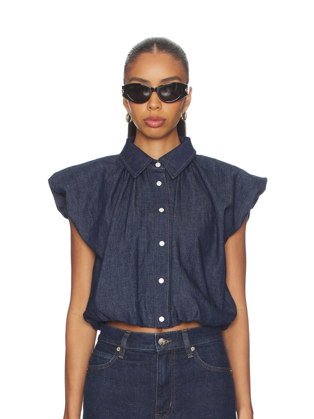 Frame Denim Shell Top in Puzle